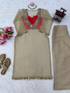 Premium Beige Silk Suit for Women | Designer Ethnic Wear