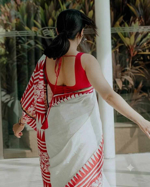 Premium Exclusive Doll Design Printed Saree for Women | Traditional Ethnic Wear for Festive & Party Occasions |
