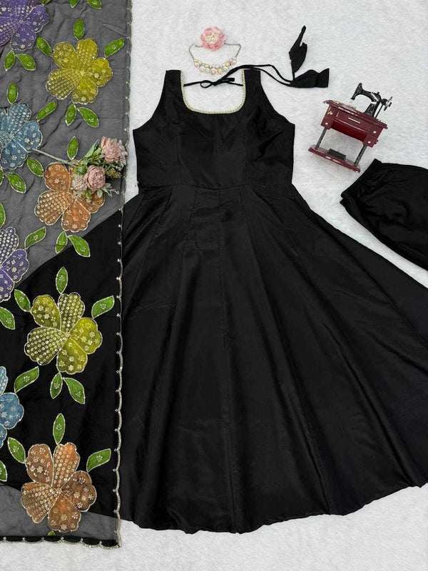 Ebony Blossom Gown