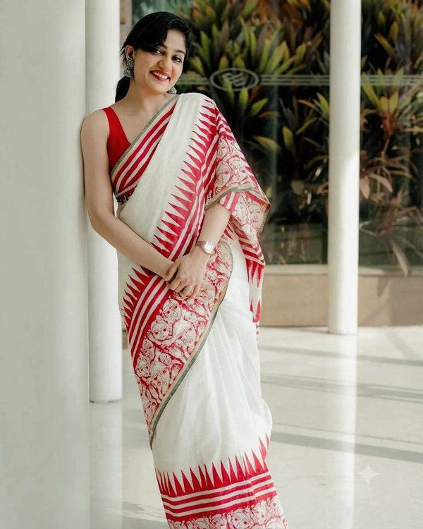 Premium Exclusive Doll Design Printed Saree for Women | Traditional Ethnic Wear for Festive & Party Occasions |