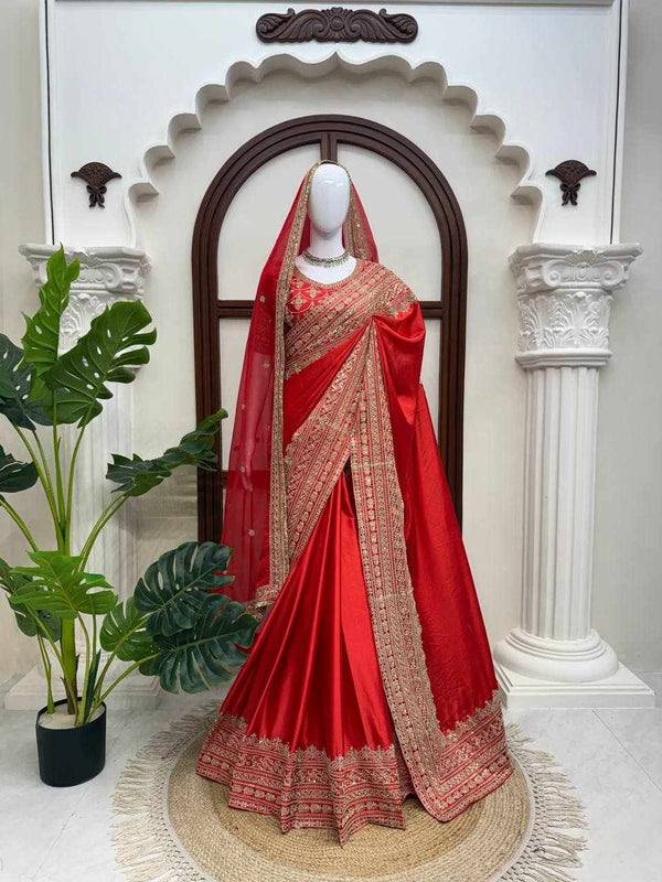 Rajkumari Crimson Saree