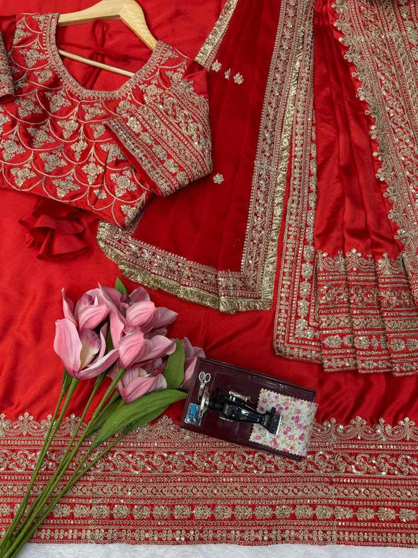 Rajkumari Crimson Saree