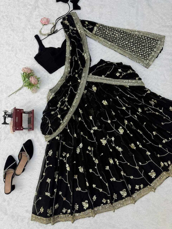 Black Pearl Elegance Lehenga