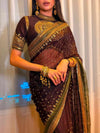 Royal Raisin Elegance Saree