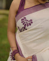 Moonlit Orchid Cotton Saree
