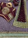 Royal Raisin Elegance Saree