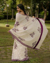 Moonlit Orchid Cotton Saree
