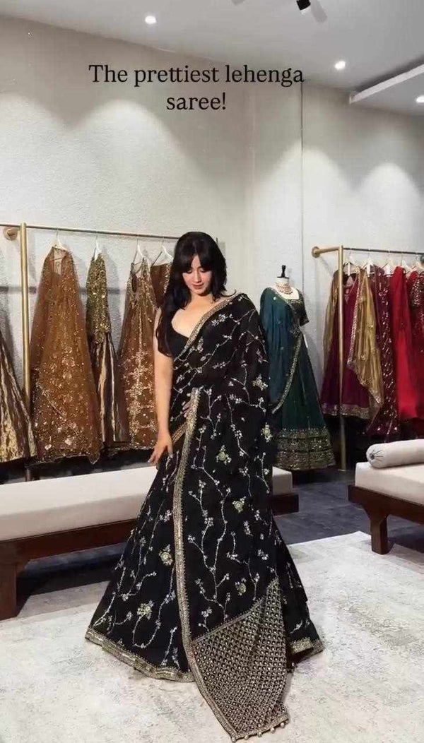 Black Pearl Elegance Lehenga