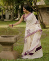 Moonlit Orchid Cotton Saree