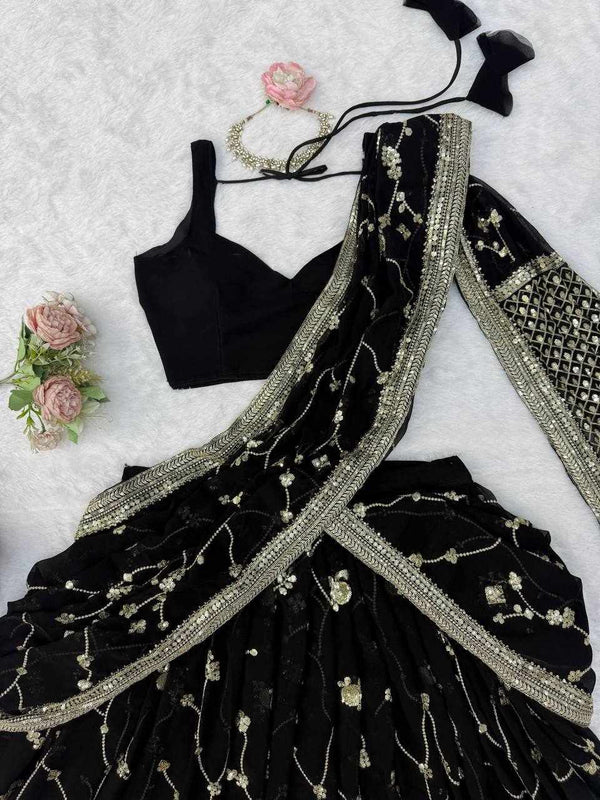 Black Pearl Elegance Lehenga