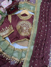 Royal Raisin Elegance Saree