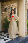 Premium Beige Silk Suit for Women | Designer Ethnic Wear