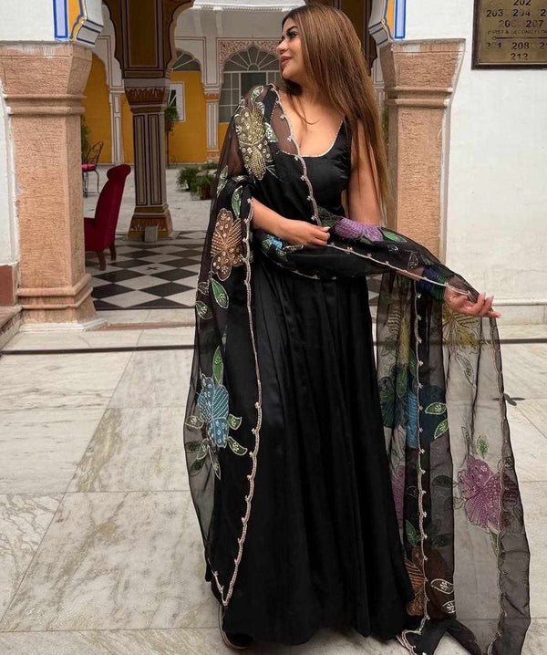 Ebony Blossom Gown