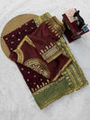 Royal Raisin Elegance Saree