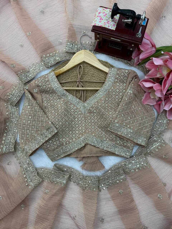 Celestial Champagne Saree