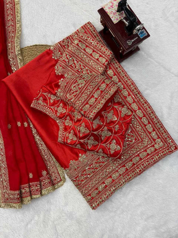 Rajkumari Crimson Saree