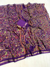 Tussar Silk Printed Saree with Peacock & Floral Motifs | Designer Ethnic Saree for Women