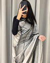 Mul Cotton Abstract Printed Saree for Women | Black & White Lightweight Cotton Saree