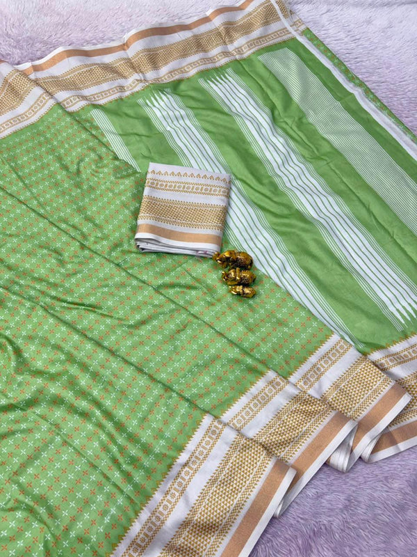 Mul Cotton Printed Saree for Women | Lightweight & Elegant Cotton Saree