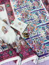 Linen Printed Saree for Women | Multicolor Floral & Traditional Print Saree
