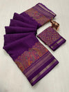 Tussar Silk Paisley Border Printed Saree for Women | Elegant Printed Silk Saree