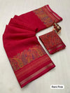 Tussar Silk Paisley Border Printed Saree for Women | Elegant Printed Silk Saree