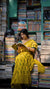 Yellow Printed Saree for Women | Traditional Paisley Print Saree with Striped Border
