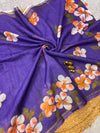 Floral Printed Linen Saree for Women | Elegant Lightweight Designer Saree