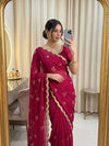 Rangoli Silk Saree for Women | All Over Embroidery Work with Sequin Border