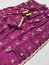 Rangoli Silk Saree for Women | All Over Embroidery Work with Sequin Border