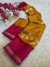 Marshmellow Saree for Women with Designer Zari Border | Elegant Soft Finish Festive & Party Wear Saree