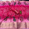 Traditional Bandhani Print Saree for Women with Peacock Motifs & Rich Zari Border | Festive Ethnic Wear Saree