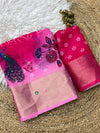 Traditional Bandhani Print Saree for Women with Peacock Motifs & Rich Zari Border | Festive Ethnic Wear Saree