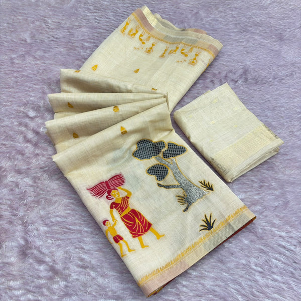 Erode Silk Saree for Women with Traditional Digital Print & Zari Border | Elegant Ethnic & Festive Wear Saree