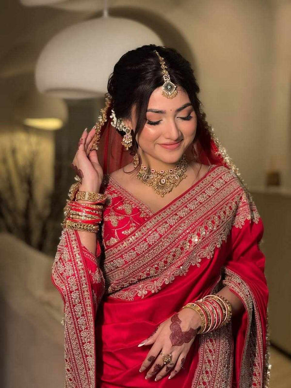 Rajkumari Crimson Saree