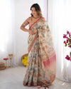 Premium Exclusive Flower Design Cotton Saree for Women