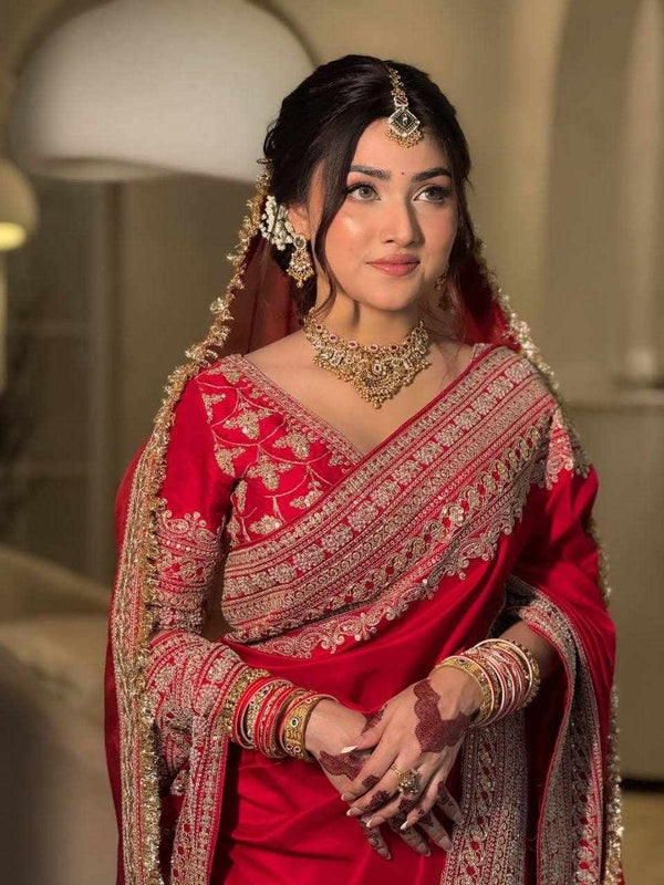 Rajkumari Crimson Saree