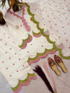 White Pink Cotton Suit Set for Women | Kurta Palazzo Dupatta