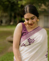 Moonlit Orchid Cotton Saree
