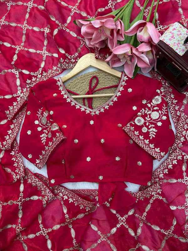 Zarina Crimson Saree