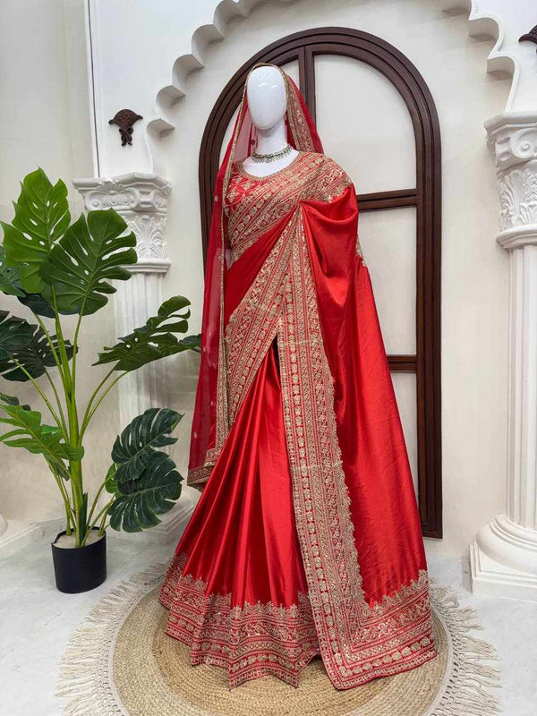 Rajkumari Crimson Saree