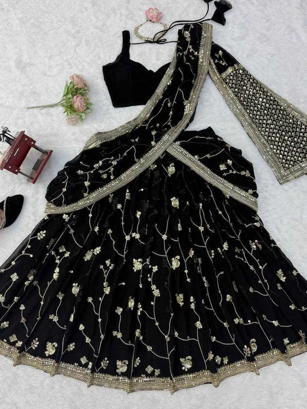 Black Pearl Elegance Lehenga