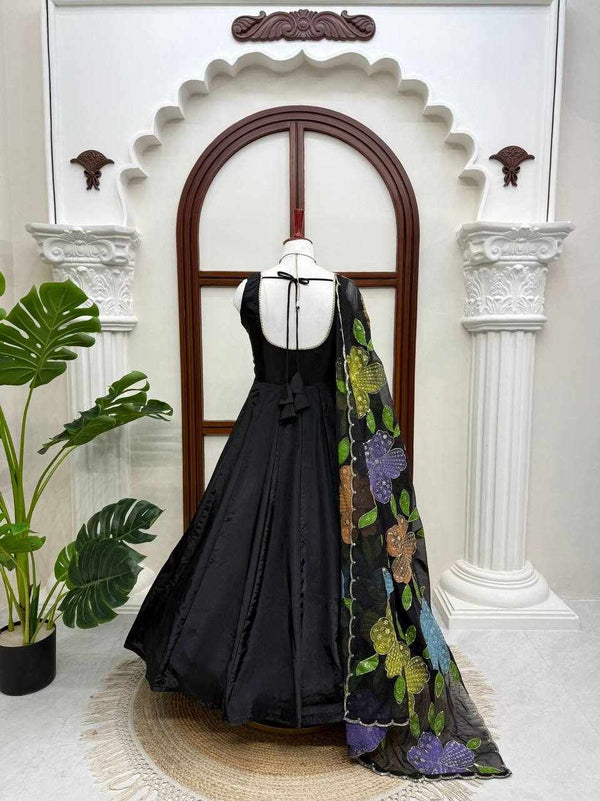 Ebony Blossom Gown