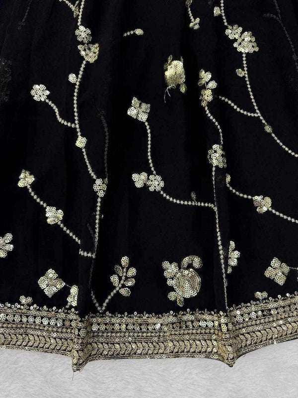 Black Pearl Elegance Lehenga