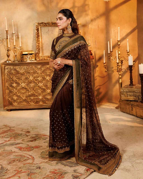Royal Raisin Elegance Saree