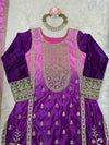 Meher Violet Embroidered Suit