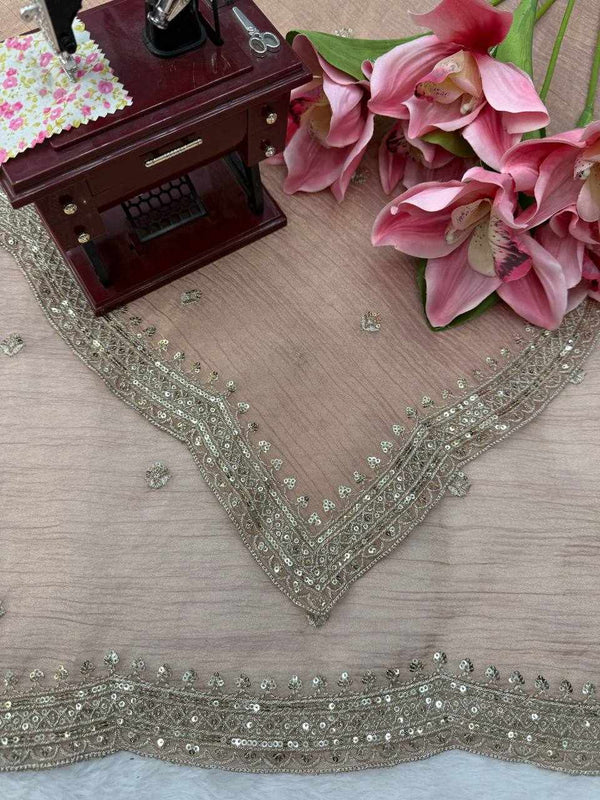 Celestial Champagne Saree