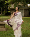 Moonlit Orchid Cotton Saree