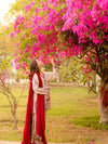 Ivory Blossom Red Suit