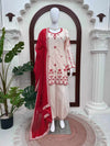 Ivory Blossom Red Suit
